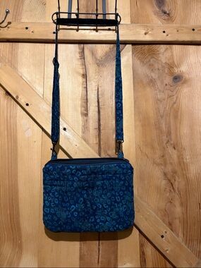 Teal Leopard-Print Crossbody Bag for Women